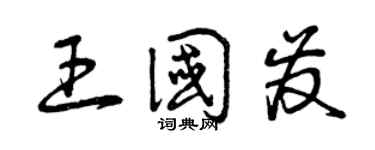 曾慶福王國發草書個性簽名怎么寫
