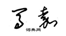 朱錫榮馬嘉草書個性簽名怎么寫