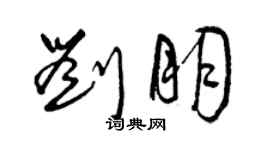 曾慶福劉朋草書個性簽名怎么寫