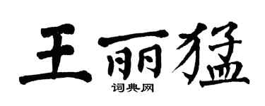 翁闓運王麗猛楷書個性簽名怎么寫