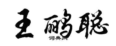 胡問遂王鸝聰行書個性簽名怎么寫