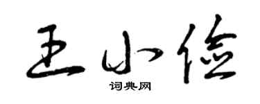 曾慶福王小儉草書個性簽名怎么寫