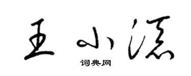 梁錦英王小添草書個性簽名怎么寫
