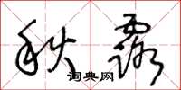 王冬齡秋露草書怎么寫