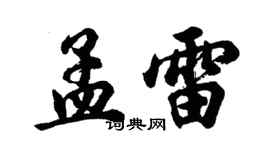 胡問遂孟雷行書個性簽名怎么寫