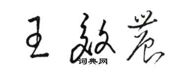 駱恆光王效農草書個性簽名怎么寫