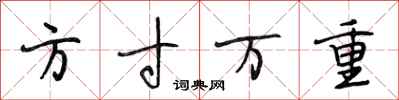 段相林方寸萬重行書怎么寫