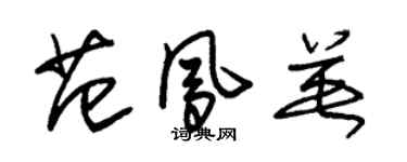 朱錫榮范鳳英草書個性簽名怎么寫