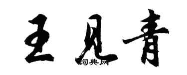 胡問遂王見青行書個性簽名怎么寫