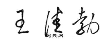 駱恆光王佳勃草書個性簽名怎么寫