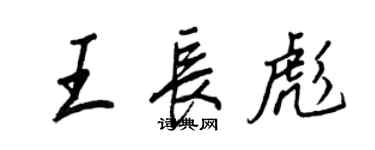 王正良王長彪行書個性簽名怎么寫