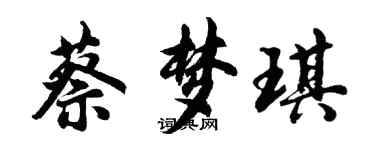 胡問遂蔡夢琪行書個性簽名怎么寫