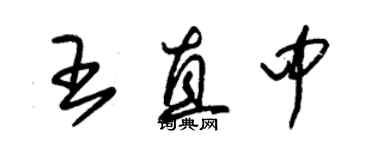 朱錫榮王直中草書個性簽名怎么寫