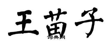 翁闓運王苗子楷書個性簽名怎么寫