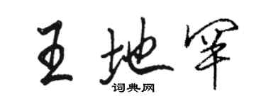 駱恆光王地罕行書個性簽名怎么寫