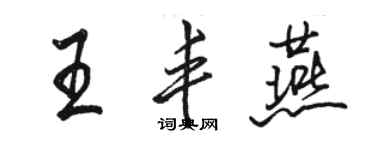 駱恆光王豐燕行書個性簽名怎么寫