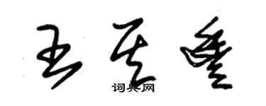 朱錫榮王其豐草書個性簽名怎么寫