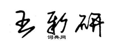 朱錫榮王新研草書個性簽名怎么寫