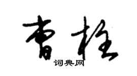 朱錫榮曹柱草書個性簽名怎么寫