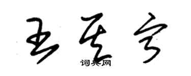 朱錫榮王其寧草書個性簽名怎么寫