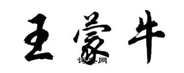 胡問遂王蒙牛行書個性簽名怎么寫