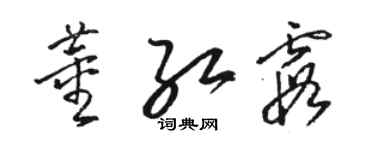 駱恆光董紅霞草書個性簽名怎么寫