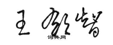 駱恆光王郁智草書個性簽名怎么寫