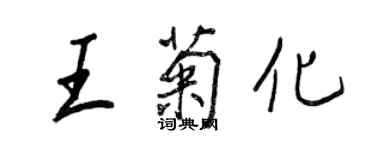 王正良王菊化行書個性簽名怎么寫