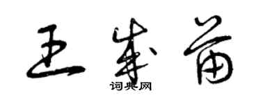 曾慶福王成苗草書個性簽名怎么寫