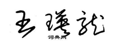 朱錫榮王瑛龍草書個性簽名怎么寫