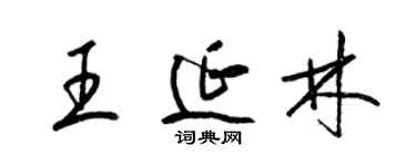 梁錦英王延林草書個性簽名怎么寫