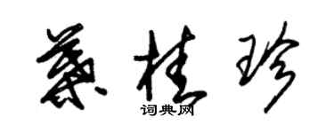 朱錫榮葉桂珍草書個性簽名怎么寫