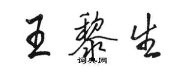 駱恆光王黎生行書個性簽名怎么寫