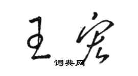 駱恆光王宏草書個性簽名怎么寫