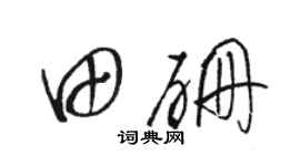 駱恆光田硼草書個性簽名怎么寫