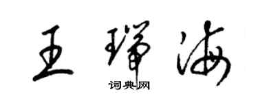 梁錦英王瑞海草書個性簽名怎么寫