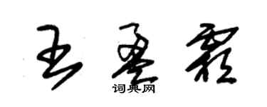 朱錫榮王盈霜草書個性簽名怎么寫