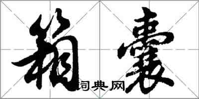 胡問遂箱囊行書怎么寫