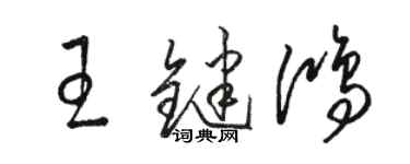 駱恆光王鍵鴻草書個性簽名怎么寫