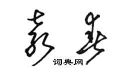 駱恆光袁春草書個性簽名怎么寫