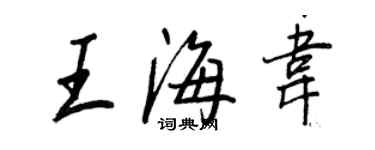 王正良王海韋行書個性簽名怎么寫