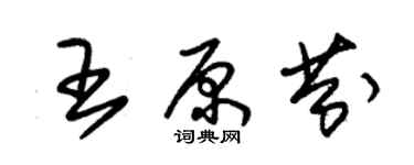 朱錫榮王原芬草書個性簽名怎么寫