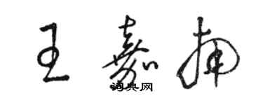 駱恆光王嘉南草書個性簽名怎么寫