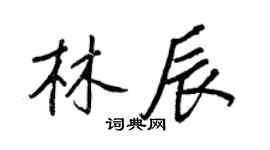 王正良林辰行書個性簽名怎么寫
