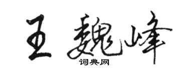 駱恆光王魏峰行書個性簽名怎么寫