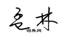 梁錦英孟林草書個性簽名怎么寫