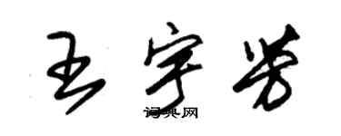 朱錫榮王宇芳草書個性簽名怎么寫