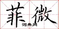 丁謙菲微楷書怎么寫