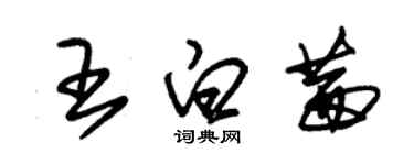 朱錫榮王白茜草書個性簽名怎么寫