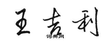 駱恆光王吉利行書個性簽名怎么寫